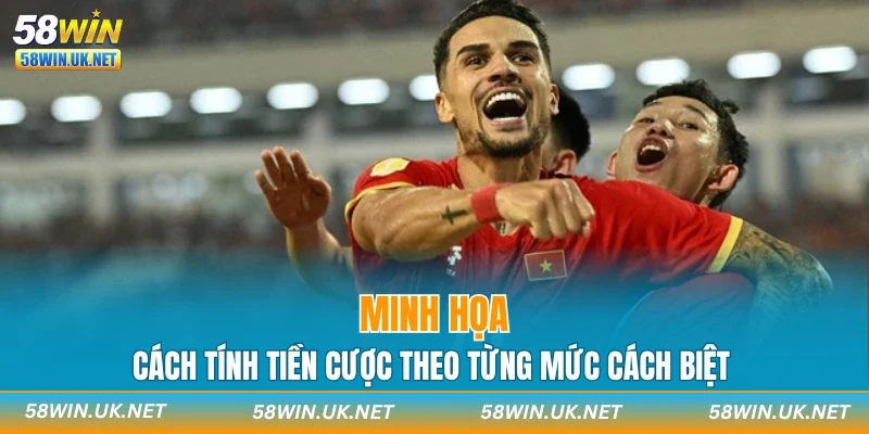 Minh họa cách tính tiền cược theo từng mức cách biệt